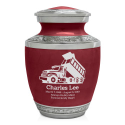 Dump Truck Sharing Urn - Rose Red