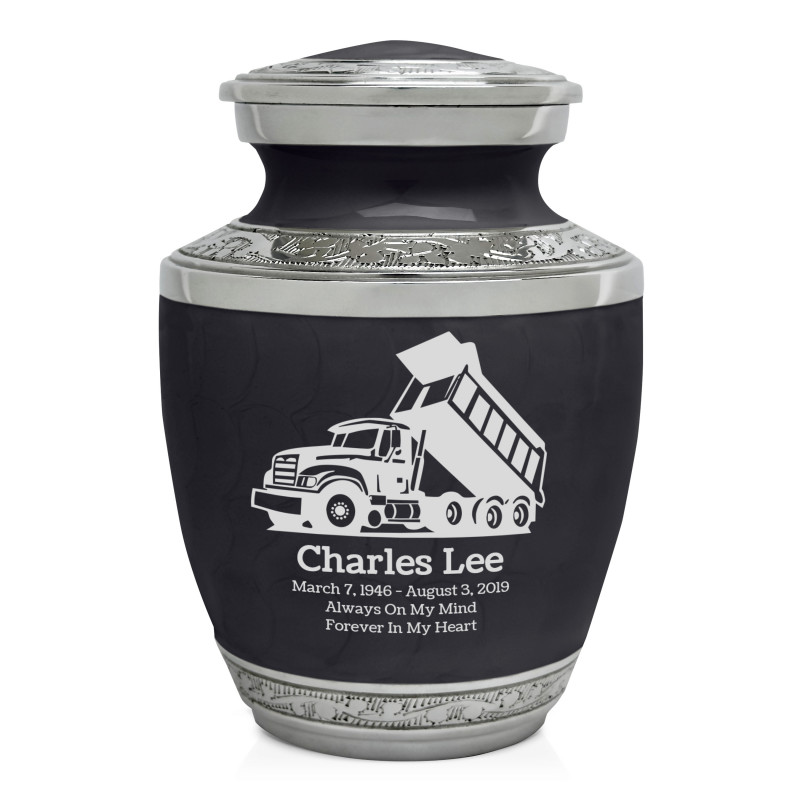 Dump Truck Sharing Urn - Ebony Black