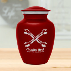 Mechanic Wrench Sharing Urn - Ruby Red