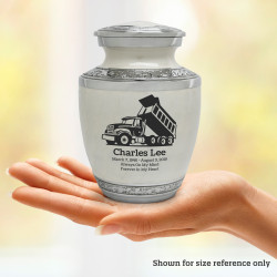 Dump Truck Sharing Urn - Radiant White