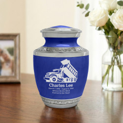 Dump Truck Sharing Urn - Royal Blue