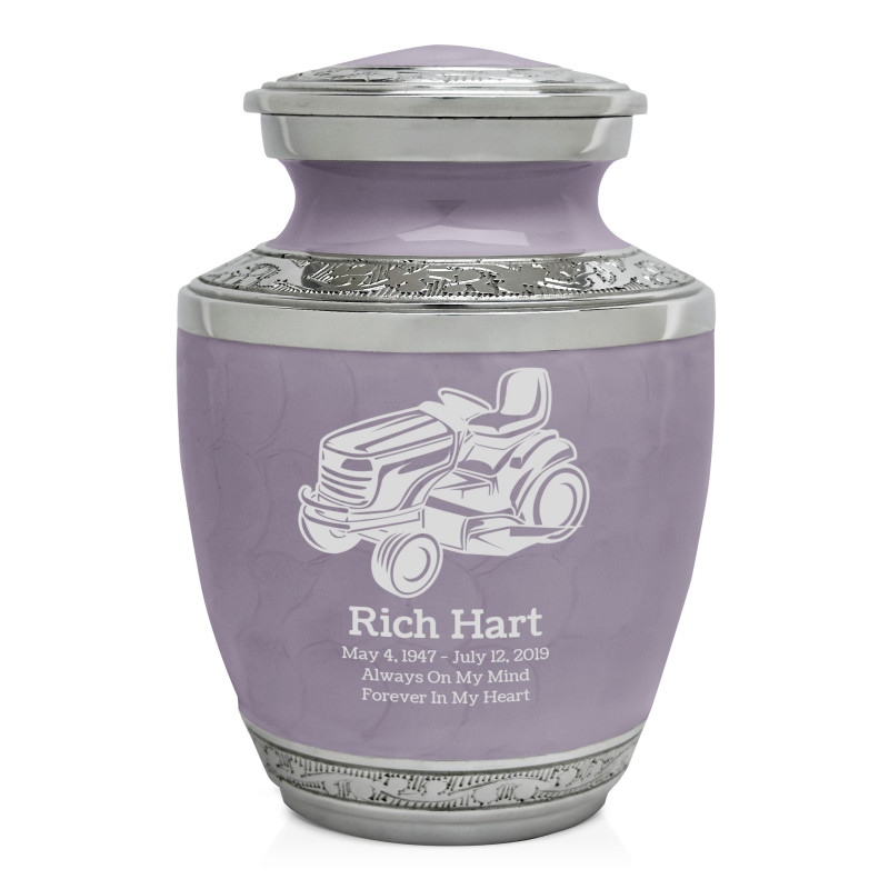 Riding Lawn Mower Sharing Urn - Regal Purple