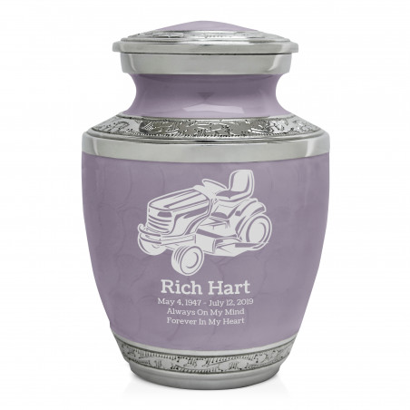 Riding Lawn Mower Sharing Urn - Regal Purple
