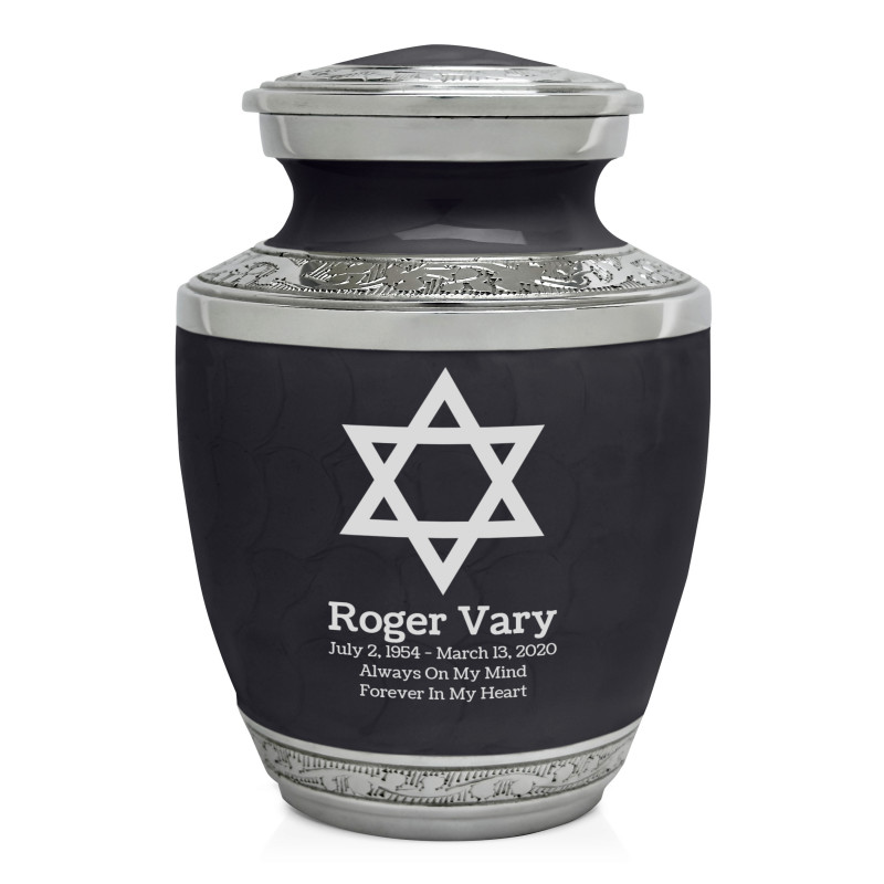 Star of David Sharing Urn - Ebony Black