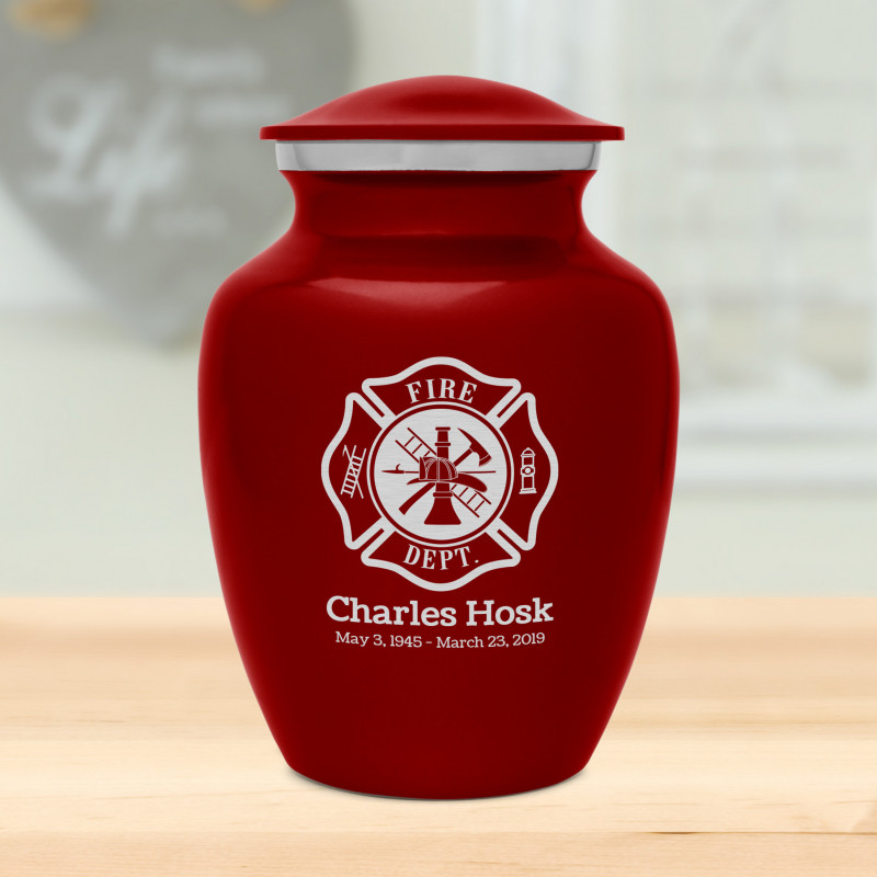 Firefighter Sharing Urn - Ruby Red