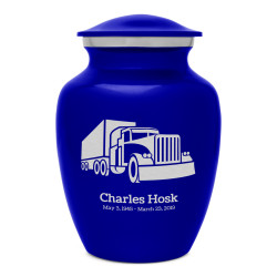 Semi Truck Sharing Urn - Midnight Blue