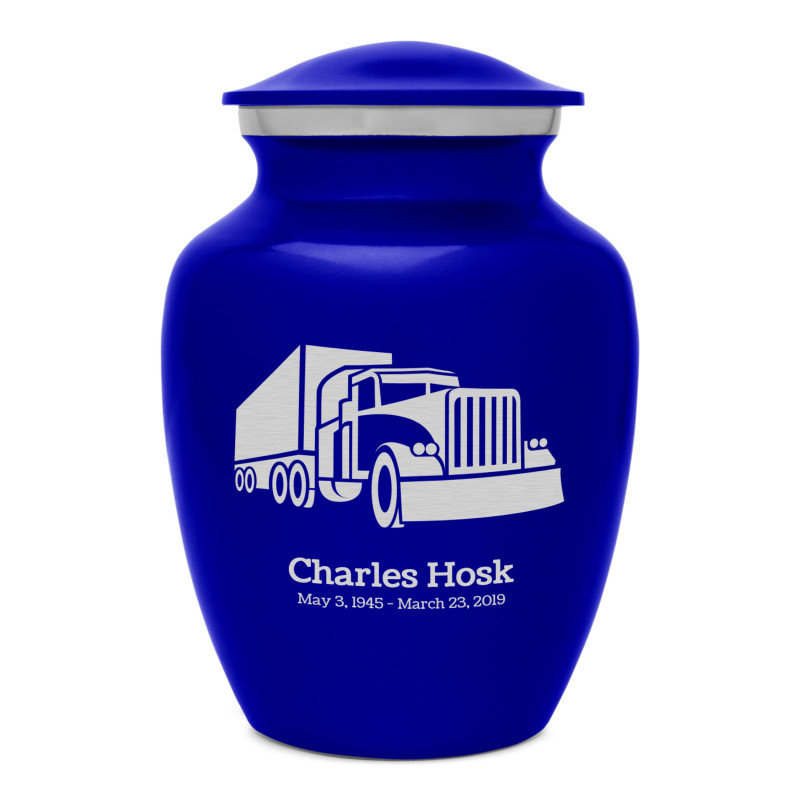 Semi Truck Sharing Urn - Midnight Blue
