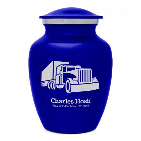 Semi Truck Sharing Urn - Midnight Blue