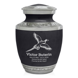 Pheasant Sharing Urn - Ebony Black