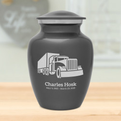 Semi Truck Sharing Urn - Gunmetal Gray