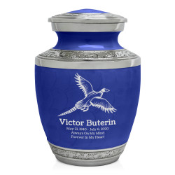 Pheasant Sharing Urn - Royal Blue