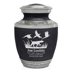 Hunting Dog Sharing Urn - Ebony Black