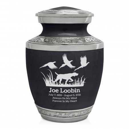 Hunting Dog Sharing Urn - Ebony Black