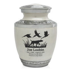 Hunting Dog Sharing Urn - Radiant White