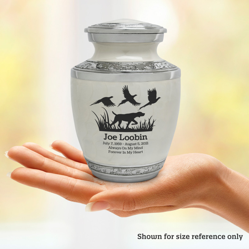 Hunting Dog Sharing Urn - Radiant White