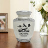 Hunting Dog Sharing Urn - Radiant White
