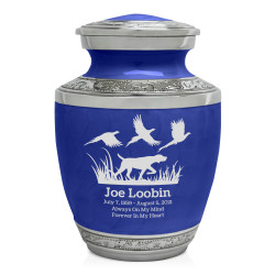 Hunting Dog Sharing Urn - Royal Blue