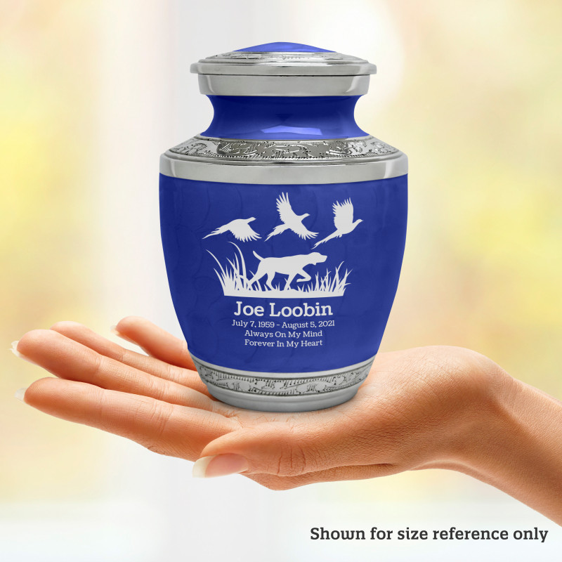 Hunting Dog Sharing Urn - Royal Blue