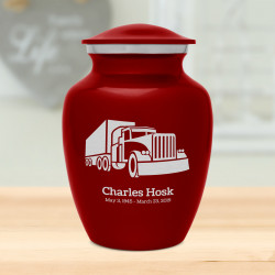 Semi Truck Sharing Urn - Ruby Red