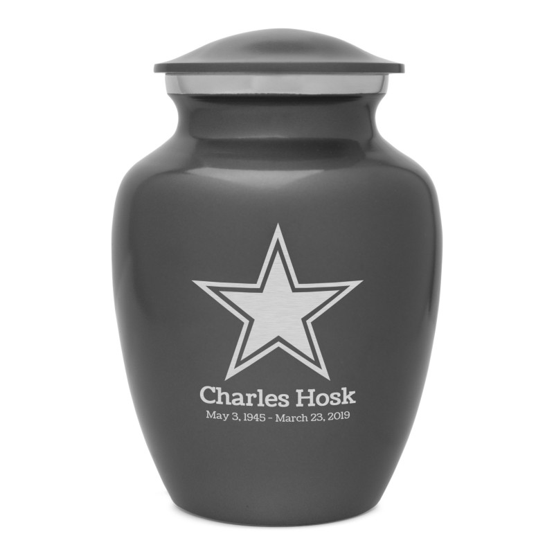 Dallas Star Sharing Urn - Gunmetal Gray