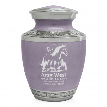 Horse Landscape Sharing Urn - Regal Purple