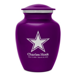 Dallas Star Sharing Urn - Purple Luster