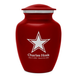 Dallas Star Sharing Urn - Ruby Red