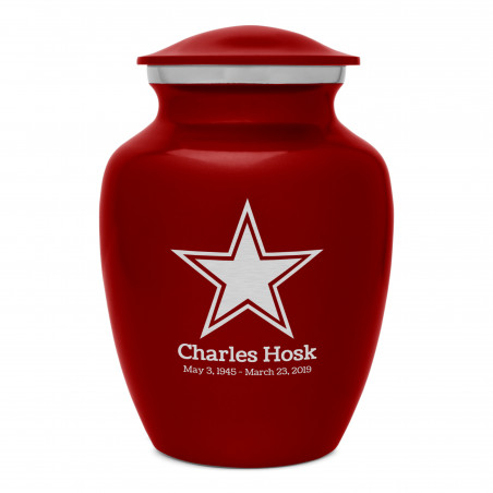 Dallas Star Sharing Urn - Ruby Red