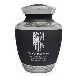 Patriotic Eagle Sharing Urn - Ebony Black