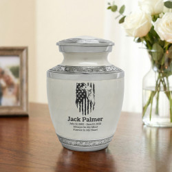 Patriotic Eagle Sharing Urn - Radiant White
