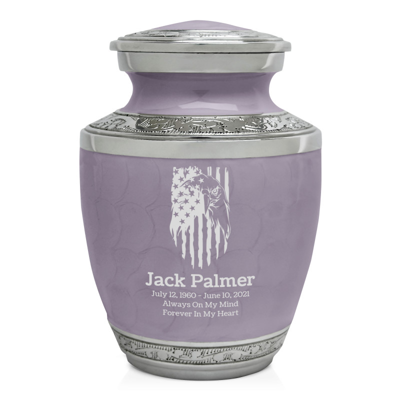 Patriotic Eagle Sharing Urn - Regal Purple