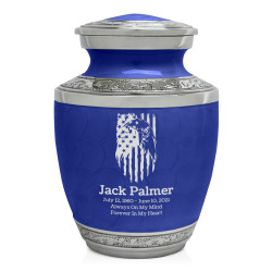 Patriotic Eagle Sharing Urn - Royal Blue