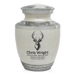 Deer Bust Sharing Urn - Radiant White