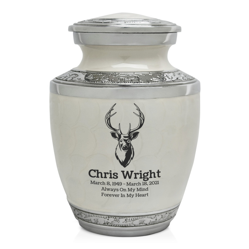 Deer Bust Sharing Urn - Radiant White