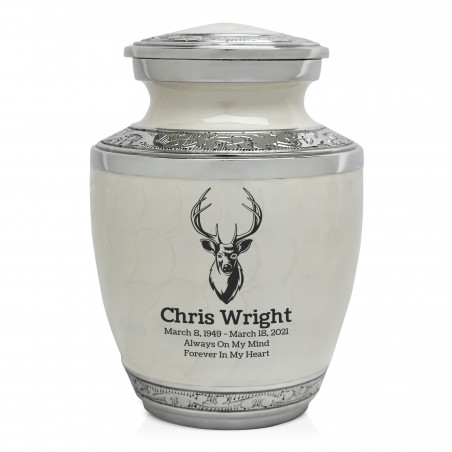 Deer Bust Sharing Urn - Radiant White