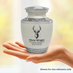 Deer Bust Sharing Urn - Radiant White