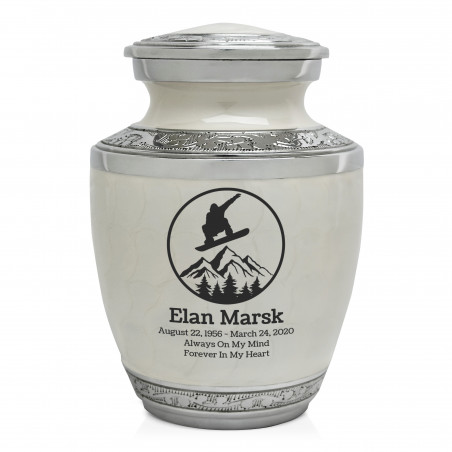 Snowboard Sharing Urn - Radiant White