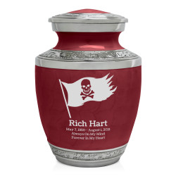 Pirate Flag Sharing Urn - Rose Red