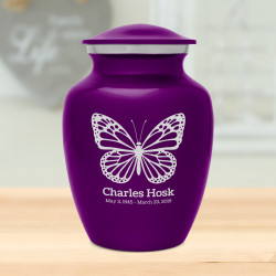 Butterfly Sharing Urn - Purple Luster
