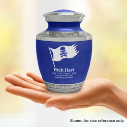 Pirate Flag Sharing Urn - Royal Blue
