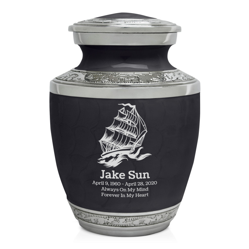 Sailing Ship Sharing Urn - Ebony Black