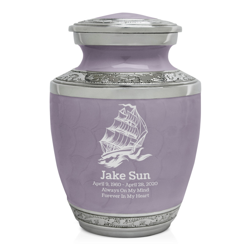 Sailing Ship Sharing Urn - Regal Purple