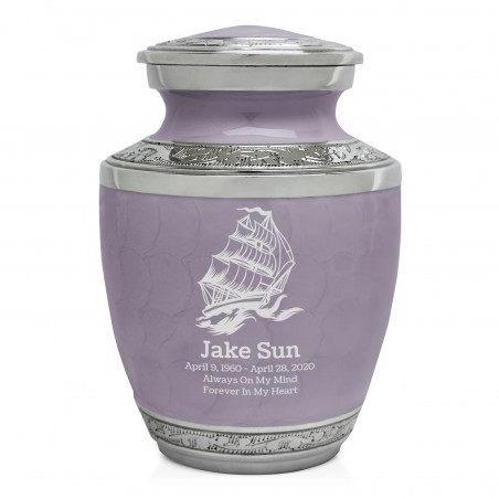 Sailing Ship Sharing Urn - Regal Purple