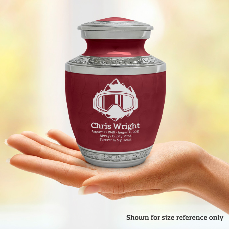 Snow Goggles Sharing Urn - Rose Red