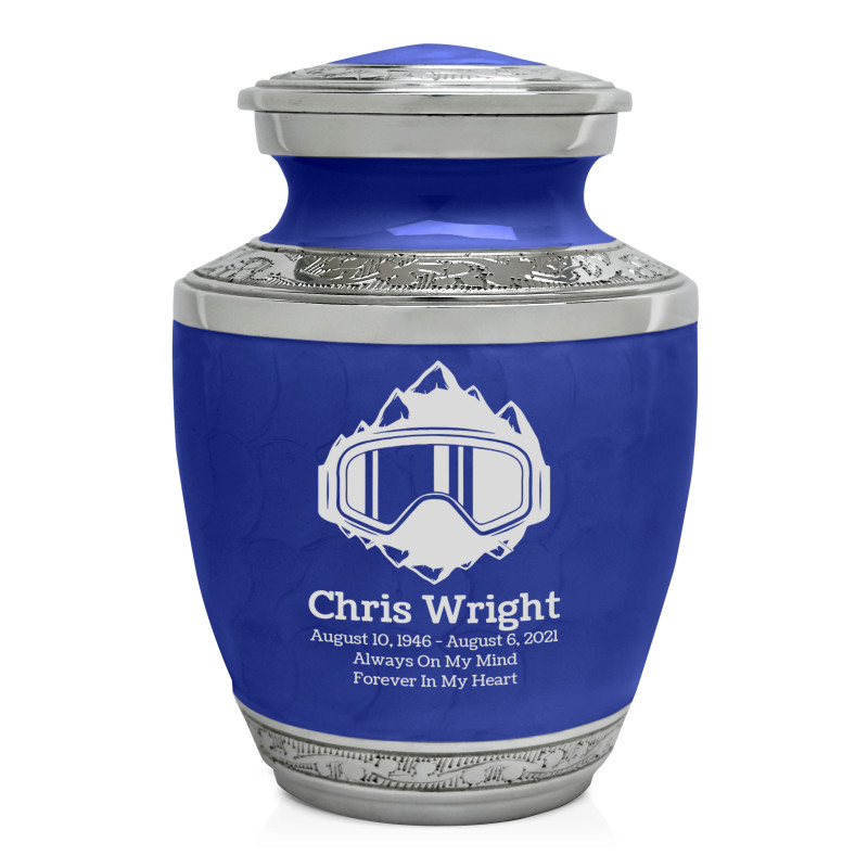 Snow Goggles Sharing Urn - Royal Blue