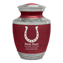 Horseshoe Sharing Urn - Rose Red