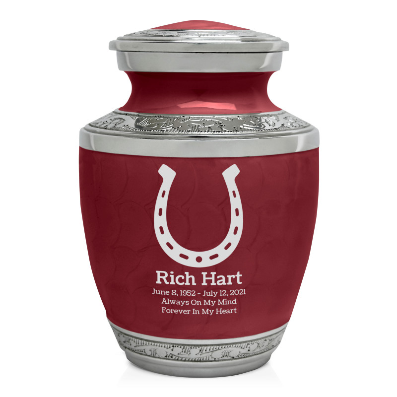 Horseshoe Sharing Urn - Rose Red