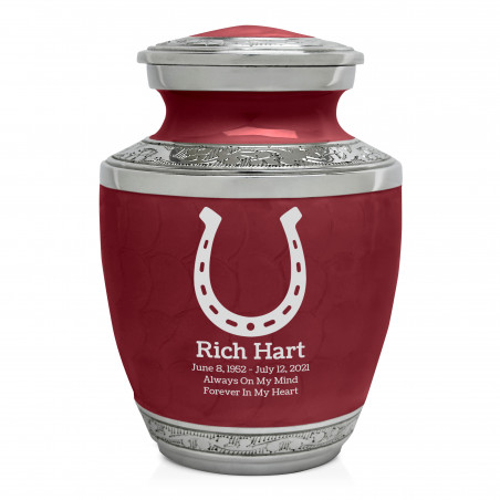 Horseshoe Sharing Urn - Rose Red