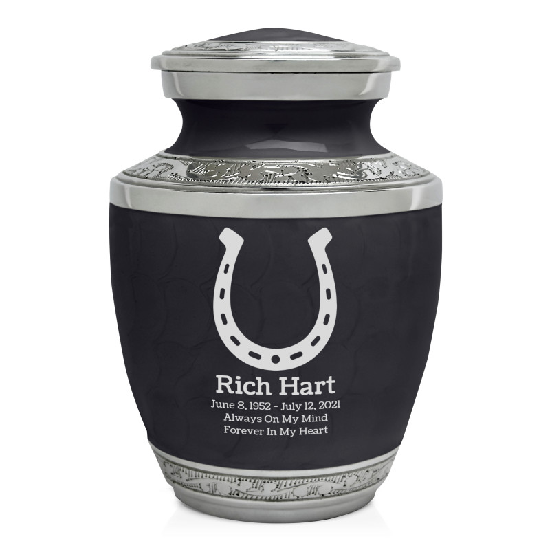 Horseshoe Sharing Urn - Ebony Black