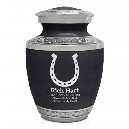 Horseshoe Sharing Urn - Ebony Black